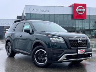 <b>Off-Road Package,  Sunroof,  Navigation,  Synthetic Leather Seats,  Apple CarPlay!</b><br> <br> <br> <br>  Designed for versatility, this 2024 Pathfinder has all the adventure ready tech your active family needs. <br> <br>With all the latest safety features, all the latest innovations for capability, and all the latest connectivity and style features you could want, this 2024 Nissan Pathfinder is ready for every adventure. Whether its the urban cityscape, or the backcountry trail, this 2024Pathfinder was designed to tackle it with grace. If you have an active family, they deserve all the comfort, style, and capability of the 2024 Nissan Pathfinder.<br> <br> This obsidian green pearl SUV  has a 9 speed automatic transmission and is powered by a  284HP 3.5L V6 Cylinder Engine.<br> <br> Our Pathfinders trim level is Rock Creek. Built to take on the rugged outdoors and brave through the most unforgiving of terrains, this Pathfinder Rock Creek edition is loaded with beefy off-road suspension, locking wheel hubs, and unique exterior off-road body styling. Also standard include heated synthetic leather trimmed seats, driver memory settings, and a 120V outlet to this incredible SUV. This family hauler is ready for the city or the trail with modern features such as NissanConnect with navigation, touchscreen, and voice command, Apple CarPlay and Android Auto, paddle shifters, Class III towing equipment with hitch sway control, automatic locking hubs, alloy wheels, automatic LED headlamps, and fog lamps. Keep your family safe and comfortable with a heated leather steering wheel, a dual row sunroof, a proximity key with proximity cargo access, smart device remote start, power liftgate, collision mitigation, lane keep assist, blind spot intervention, front and rear parking sensors, and a 360-degree camera. This vehicle has been upgraded with the following features: Off-road Package,  Sunroof,  Navigation,  Synthetic Leather Seats,  Apple Carplay,  Android Auto,  Power Liftgate. <br><br> <br>To apply right now for financing use this link : <a href=https://www.bourgeoisnissan.com/finance/ target=_blank>https://www.bourgeoisnissan.com/finance/</a><br><br> <br/><br>Discount on vehicle represents the Cash Purchase discount applicable and is inclusive of all non-stackable and stackable cash purchase discounts from Nissan Canada and Bourgeois Midland Nissan and is offered in lieu of sub-vented lease or finance rates. To get details on current discounts applicable to this and other vehicles in our inventory for Lease and Finance customer, see a member of our team. </br></br>Since Bourgeois Midland Nissan opened its doors, we have been consistently striving to provide the BEST quality new and used vehicles to the Midland area. We have a passion for serving our community, and providing the best automotive services around.Customer service is our number one priority, and this commitment to quality extends to every department. That means that your experience with Bourgeois Midland Nissan will exceed your expectations  whether youre meeting with our sales team to buy a new car or truck, or youre bringing your vehicle in for a repair or checkup.Building lasting relationships is what were all about. We want every customer to feel confident with his or her purchase, and to have a stress-free experience. Our friendly team will happily give you a test drive of any of our vehicles, or answer any questions you have with NO sales pressure.We look forward to welcoming you to our dealership located at 760 Prospect Blvd in Midland, and helping you meet all of your auto needs!<br> Come by and check out our fleet of 30+ used cars and trucks and 100+ new cars and trucks for sale in Midland.  o~o