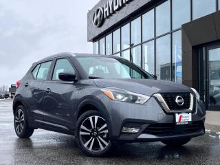 <b>Low Mileage, Heated Seats,  Fog Lights,  Remote Keyless Entry,  Android Auto,  Apple CarPlay!</b><br> <br>  Compare at $25235 - Our Price is just $24500! <br> <br>   This Nissan Kicks is the perfect compact crossover for the fashion-forward urban dweller. This  2020 Nissan Kicks is fresh on our lot in Midland. <br> <br>One of the best compact crossovers on the market, the 2020 Nissan Kicks manages to stand out for its style, comfort, and size. In a world of monotonous compact crossovers, the Kicks has a lot of unique styling and technology that make it an extremely compelling option. Whether this Nissan Kicks is just getting groceries or hauling you and your gear for a weekend getaway, this Kicks can do it all in style and comfort. This low mileage  SUV has just 19,373 kms. Its  gray in colour  . It has a cvt transmission and is powered by a  122HP 1.6L 4 Cylinder Engine.  It may have some remaining factory warranty, please check with dealer for details. <br> <br> Our Kickss trim level is SR. This Nissan Kicks SR is the top shelf with remote keyless entry, automatic climate control, heated front seats, leather steering wheel with cruise and audio control, 7 inch touchscreen, Android Auto and Apple CarPlay compatibility, Bluetooth, SiriusXM, and USB and aux jacks through a Bose premium sound system keeping you comfortable and connected while smart features like fog lights, heated power side mirrors with turn signals, AroundView 360 degree camera, impressive array of air bags, intelligent automatic emergency braking, aluminum wheels, intelligent automatic LED headlights, Advanced Drive Assist Display in the instrument cluster, and blind spot warning with rear cross traffic alert keep you safe and help you drive smoothly. This vehicle has been upgraded with the following features: Heated Seats,  Fog Lights,  Remote Keyless Entry,  Android Auto,  Apple Carplay,  Steering Wheel Audio Control,  Active Emergency Braking. <br> <br>To apply right now for financing use this link : <a href=https://www.bourgeoishyundai.com/finance/ target=_blank>https://www.bourgeoishyundai.com/finance/</a><br><br> <br/><br>BUY WITH CONFIDENCE. Bourgeois Auto Group, we dont just sell cars; for over 75 years, we have delivered extraordinary automotive experiences in every showroom, on the road, and at your home. Offering complimentary delivery in an enclosed trailer. <br><br>Why buy from the Bourgeois Auto Group? Whether you are looking for a great place to buy your next new or used vehicle find a qualified repair center or looking for parts for your vehicle the Bourgeois Auto Group has the answer. We offer both new vehicles and pre-owned vehicles with over 25 brand manufacturers and over 200 Pre-owned Vehicles to choose from. Were constantly changing to meet the needs of our customers and stay ahead of the competition, and we are committed to investing in modern technology to ensure that we are always on the cutting edge. We use very strategic programs and tools that give us current market data to price our vehicles to the market to make sure that our customers are getting the best deal not only on the new car but on your trade-in as well. Ask for your free Live Market analysis report and save time and money. <br><br>WE BUY CARS  Any make model or condition, No purchase necessary. We are OPEN 24 hours a Day/7 Days a week with our online showroom and chat service. Our market value pricing provides the most competitive prices on all our pre-owned vehicles all the time. Market Value Pricing is achieved by polling over 20000 pre-owned websites every day to ensure that every single customer receives real-time Market Value Pricing on every pre-owned vehicle we sell. Customer service is our top priority. No hidden costs or fees, and full disclosure on all services and Carfax®. <br><br>With over 23 brands and over 400 full- and part-time employees, we look forward to serving all your automotive needs! <br> Come by and check out our fleet of 20+ used cars and trucks and 50+ new cars and trucks for sale in Midland.  o~o