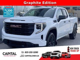 This GMC Sierra 1500 delivers a Turbocharged Gas I4 2.7L/166 engine powering this Automatic transmission. ENGINE, 2.7L TURBOMAX (310 hp [231 kW] @ 5600 rpm, 430 lb-ft of torque [583 Nm] @ 3000 rpm) Includes (KW5) 220-amp alternator.) (STD), Wireless, Apple CarPlay / Wireless Android Auto, Windows, power rear, express down (Not available on Regular Cab models.).*This GMC Sierra 1500 Comes Equipped with These Options *Windows, power front, drivers express up/down, Window, power front, passenger express down, Wi-Fi Hotspot capable (Terms and limitations apply. See onstar.ca or dealer for details.), Wheels, 17 x 8 (43.2 cm x 20.3 cm) painted steel, Silver, Wheel, 17 x 8 (43.2 cm x 20.3 cm) full-size, steel spare, USB Ports, 2, Charge/Data ports located on instrument panel, Transfer case, single speed, electronic Autotrac with push button control (4WD models only), Tires, 255/70R17 all-season, blackwall, Tire, spare 255/70R17 all-season, blackwall (Included with (QBN) 255/70R17 all-season, blackwall tires.), Tire Pressure Monitor System, auto learn includes Tire Fill Alert (does not apply to spare tire).* Visit Us Today *A short visit to Capital Chevrolet Buick GMC Inc. located at 13103 Lake Fraser Drive SE, Calgary, AB T2J 3H5 can get you a tried-and-true Sierra 1500 today!