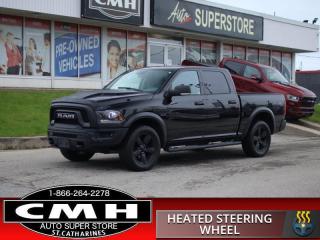<b>5.7L HEMI 4X4 !! REAR CAMERA, PARKING SENSORS, APPLE CARPLAY, ANDROID AUTO, BLUETOOTH, BUCKETS, POWER DRIVER SEAT, HEATED SEATS, HEATED STEERING WHEEL, DUAL CLIMATE CONTROL, REMOTE START, SPRAY LINER, POWER SLIDING REAR WINDOW, 20-IN ALLOY WHEELS</b><br>      This  2019 Ram 1500 Classic is for sale today. <br> <br>The reasons why this Ram 1500 Classic stands above its well-respected competition are evident: uncompromising capability, proven commitment to safety and security, and state-of-the-art technology. From its muscular exterior to the well-trimmed interior, this 2019 Ram 1500 Classic is more than just a workhorse. Get the job done in comfort and style while getting a great value with this amazing full size truck. This  Crew Cab 4X4 pickup  has 117,000 kms. Its  black in colour  . It has an automatic transmission and is powered by a  395HP 5.7L 8 Cylinder Engine. <br> <br> Our 1500 Classics trim level is Warlock. This gothic looking Ram 1500 Classic Warlock is an awesome truck that comes with black aluminum wheels and dark exterior accents, front fog lamps, powder-coated front and rear bumpers, a touchscreen infotainment system that features wireless streaming audio and SiriusXM radio. This limited-edition truck also comes with a lift kit and heavy-duty shock absorbers, electronic stability plus trailer sway control, remote keyless entry, a ParkView rear back-up camera, cruise control, automatic headlights, and much more.<br> To view the original window sticker for this vehicle view this <a href=http://www.chrysler.com/hostd/windowsticker/getWindowStickerPdf.do?vin=1C6RR7LT3KS679661 target=_blank>http://www.chrysler.com/hostd/windowsticker/getWindowStickerPdf.do?vin=1C6RR7LT3KS679661</a>. <br/><br> <br>To apply right now for financing use this link : <a href=https://www.cmhniagara.com/financing/ target=_blank>https://www.cmhniagara.com/financing/</a><br><br> <br/><br>Trade-ins are welcome! Financing available OAC ! Price INCLUDES a valid safety certificate! Price INCLUDES a 60-day limited warranty on all vehicles except classic or vintage cars. CMH is a Full Disclosure dealer with no hidden fees. We are a family-owned and operated business for over 30 years! o~o