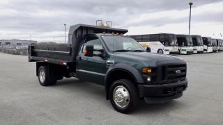 2008 Ford F-450 SD Dump Truck 2WD, 6.8L V10 SOHC 30V engine, 10 cylinder, 2 door, automatic, 4X2, air conditioning, AM/FM radio, green exterior, gray interior, vinyl. Certification and Decal Valid until March 2025. $37,710.00 plus $375 processing fee, $38,085.00 total payment obligation before taxes.  Listing report, warranty, contract commitment cancellation fee, financing available on approved credit (some limitations and exceptions may apply). All above specifications and information is considered to be accurate but is not guaranteed and no opinion or advice is given as to whether this item should be purchased. We do not allow test drives due to theft, fraud and acts of vandalism. Instead we provide the following benefits: Complimentary Warranty (with options to extend), Limited Money Back Satisfaction Guarantee on Fully Completed Contracts, Contract Commitment Cancellation, and an Open-Ended Sell-Back Option. Ask seller for details or call 604-522-REPO(7376) to confirm listing availability.