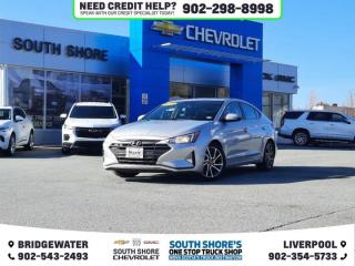 Recent Arrival! Molten Silver 2019 Hyundai Elantra Luxury For Sale, Bridgewater FWD 6-Speed Automatic with Shiftronic 2.0L I4 MPI DOHC 16V ULEV II 147hp 6 Speakers, ABS brakes, Air Conditioning, Alloy wheels, Automatic temperature control, Brake assist, Bumpers: body-colour, Driver vanity mirror, Exterior Parking Camera Rear, Front anti-roll bar, Front Bucket Seats, Fully automatic headlights, Heated door mirrors, Heated front seats, Heated steering wheel, Occupant sensing airbag, Outside temperature display, Power door mirrors, Power moonroof, Power steering, Power windows, Rear window defroster, Remote keyless entry, Security system, Speed control, Speed-sensing steering, Split folding rear seat, Tilt steering wheel, Traction control, Trip computer, Turn signal indicator mirrors, Variably intermittent wipers. Reviews: * Owners report a comfortable and durable driving feel, solid ride quality on even rougher roads, good feature content for the dollar, and an upscale look and feel to the interior and driving environment. The touchscreen infotainment system is highly rated for effectiveness and ease of use. Source: autoTRADER.ca