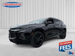 <b>Navigation,  Leather Seats,  Power Tailgate,  Heated Seats,  Heated Steering Wheel!</b><br> <br>    This 2019 Chevrolet Blazer leaves the past behind with sharp styling, premium crossover comfort and extreme refinement levels. This  2019 Chevrolet Blazer is for sale today. <br> <br>Sculpted and stylish with a roomy, driver-centric interior, this Chevrolet Blazer has the soul of a sports car. Seriously stylish and aggressively designed, it is a potent and highly capable crossover SUV that is big on practicality, passenger comfort and premium driving experiences. With a driver-focused interior, this Chevy Blazer invites you to take the wheel. Controls, switches and features are easily within reach and right where you expect them to be!This  SUV has 93,977 kms. Its  black in colour  . It has a 9 speed automatic transmission and is powered by a  308HP 3.6L V6 Cylinder Engine.  It may have some remaining factory warranty, please check with dealer for details. <br> <br> Our Blazers trim level is RS. Upgrading to this ultra cool Blazer RS is a great choice as it comes with a long list of features. Youll get unique black aluminum wheels, a black mesh grille with hexagonal design, HID headlamps, an 8 inch touch screen display paired with navigation, Apple CarPlay and Android Auto, SiriusXM and OnStar. It also comes with leather heated seats and power front seats, Chevrolet 4G LTE capability, a heated leather wrapped steering wheel, rear park assist and remote engine start, lane change alert, dual zone climate control, an HD rear view camera and so much more. This vehicle has been upgraded with the following features: Navigation,  Leather Seats,  Power Tailgate,  Heated Seats,  Heated Steering Wheel,  Power Seat,  Remote Start. <br> <br>To apply right now for financing use this link : <a href=https://www.progressiveautosales.com/credit-application/ target=_blank>https://www.progressiveautosales.com/credit-application/</a><br><br> <br/><br><br> Progressive Auto Sales provides you with the all the tools you need to find and purchase a used vehicle that meets your needs and exceeds your expectations. Our Sarnia used car dealership carries a wide range of makes and models for exceptionally low prices due to our extensive network of Canadian, Ontario and Sarnia used car dealerships, leasing companies and auction groups. </br>

<br> Our dealership wouldnt be where we are today without the great people in Sarnia and surrounding areas. If you have any questions about our services, please feel free to ask any one of our staff. If you want to visit our dealership, you can also find our hours of operation and location information on our Contact page. </br> o~o