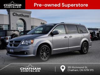2019 Dodge Grand Caravan 4D Passenger Van SXT Billet Silver Metallic Clearcoat Odometer is 27720 kilometers below market average! FWD Pentastar 3.6L V6 VVT 6-Speed Automatic  <br><br><br>Here at Chatham Chrysler, our Financial Services Department is dedicated to offering the service that you deserve. We are experienced with all levels of credit and are looking forward to sitting down with you. Chatham Chrysler Proudly serves customers from London, Ridgetown, Thamesville, Wallaceburg, Chatham, Tilbury, Essex, LaSalle, Amherstburg and Windsor with no distance being ever too far! At Chatham Chrysler, WE CAN DO IT!
