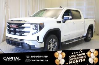 This 2024 GMC Sierra 1500 in Summit White is equipped with 4WD and Turbocharged Gas I4 2.7L/166 engine.The Next Generation Sierra redefines what it means to drive a pickup. The redesigned for 2019 Sierra 1500 boasts all-new proportions with a larger cargo box and cabin. It also shaves weight over the 2018 model through the use of a lighter boxed steel frame and extensive use of aluminum in the hood, tailgate, and doors.To help improve the hitching and towing experience, the available ProGrade Trailering System combines intelligent technologies to offer an in-vehicle Trailering App, a companion to trailering features in the myGMC app and multiple high-definition camera views.GMC has altered the pickup landscape with groundbreaking innovation that includes features such as available Rear Camera Mirror and available Multicolour Heads-Up Display that puts key vehicle information low on the windshield. Innovative safety features such as HD Surround Vision and Lane Change Alert with Side Blind Zone alert will also help you feel confident and in control in the Next Generation Seirra.Key features of the Sierra SLE and SLT include: Available GMC MultiPro Tailgate, Available Premium heated leather-appointed driver and front passenger seating, High -intensity LED headlamps, and Available ProGrade Trailering System.Check out this vehicles pictures, features, options and specs, and let us know if you have any questions. Helping find the perfect vehicle FOR YOU is our only priority.P.S...Sometimes texting is easier. Text (or call) 306-988-7738 for fast answers at your fingertips!Dealer License #914248Disclaimer: All prices are plus taxes & include all cash credits & loyalties. See dealer for Details.