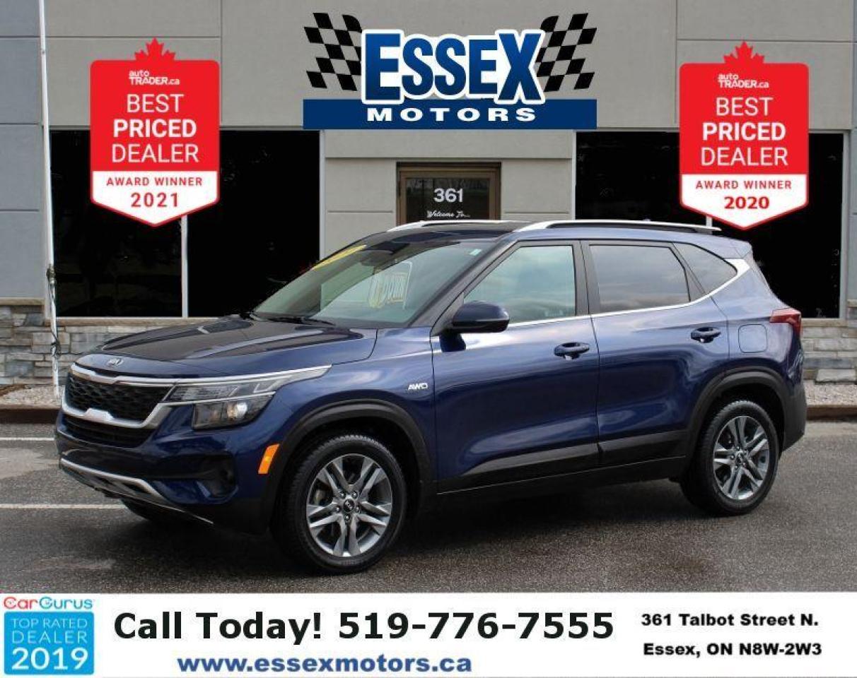 Used 2021 Kia Seltos EX*Heated Leather*Sun Roof*CarPlay*Rear Cam*AWD for sale in Essex, ON