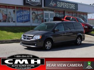 <b>GREAT FAMILY VEHICLE !! REAR CAMERA (MIRRORS), AUX PORT, STEERING WHEEL AUDIO CONTROLS, CRUISE CONTROL, POWER DRIVER SEAT, TRIZONE CLIMATE CONTROL, 3RD ROW STOW-N-GO, POWER GROUP, AIR CONDITIONING, 17-INCH ALLOY WHEELS</b><br>      This  2020 Dodge Grand Caravan is for sale today. <br> <br>With unbeatable value, this Grand Caravan offers a lot of options, versatility, and functionality at a phenomenal price. If you need a reliable, practical, and fuel efficient family hauler, then this Dodge Grand Caravan is your best bet. A real value for families, dont miss out on this amazing minivan.This  van has 91,967 kms. Its  grey in colour  . It has an automatic transmission and is powered by a  283HP 3.6L V6 Cylinder Engine. <br> <br> Our Grand Caravans trim level is Crew. This Grand Caravan Crew is made for taking the family on long trips in upscale fashion. It has been upgraded with chrome interior and exterior accents, aluminum wheels, a touring suspension, power heated side mirrors, power front windows with deep tint rear glass, front fog lamps and a roof rack system. You will also get 2nd & 3rd row in floor Super Stow n Go seats, a rear view camera, remote keyless entry, a leather steering wheel with audio and cruise controls, a power driver seat, automatic tri-zone climate control, and an electronic vehicle information center keep everything running smooth, safe and comfortable. This vehicle has been upgraded with the following features: Back Up Camera, Steering Wheel Controls, Cruise, Power Windows, Power Locks, Power Mirrors, Alloy Wheels. <br> To view the original window sticker for this vehicle view this <a href=http://www.chrysler.com/hostd/windowsticker/getWindowStickerPdf.do?vin=2C4RDGDG8LR200257 target=_blank>http://www.chrysler.com/hostd/windowsticker/getWindowStickerPdf.do?vin=2C4RDGDG8LR200257</a>. <br/><br> <br>To apply right now for financing use this link : <a href=https://www.cmhniagara.com/financing/ target=_blank>https://www.cmhniagara.com/financing/</a><br><br> <br/><br>Trade-ins are welcome! Financing available OAC ! Price INCLUDES a valid safety certificate! Price INCLUDES a 60-day limited warranty on all vehicles except classic or vintage cars. CMH is a Full Disclosure dealer with no hidden fees. We are a family-owned and operated business for over 30 years! o~o