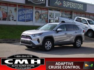 <b>GREAT FEATURES !! ACCIDENT FREE !! REAR CAMERA, BLIND SPOT, ADAPTIVE RADAR CRUISE CONTROL, LANE DEPARTURE, CROSS TRAFFIC ALERT, COLLISION SENSORS, BLUETOOTH, STEERING WHEEL AUDIO CONTROLS, HEATED SEATS, AUTO HIGH BEAM, 17-INCH STEEL WHEELS W/ PLASTIC CAPS</b><br>      This  2020 Toyota RAV4 is for sale today. <br> <br>Introducing the Toyota RAV4, a radical redesign of a storied legend. While the RAV4 is loaded with modern creature comforts, conveniences, and safety, this SUV is still true to its roots with incredible capability. Whether youre running errands in the city or exploring the countryside, the RAV4 empowers your ambitions and redefines what you can do. Make new and exciting memories in this ultra efficient Toyota RAV4 today! This  SUV has 83,440 kms. Its  silver in colour  . It has an automatic transmission and is powered by a  203HP 2.5L 4 Cylinder Engine. <br> <br> Our RAV4s trim level is LE. This RAV4 LE comes with some impressive features such as sport, ECO & normal driving modes, a 7 inch touchscreen with Entune Audio 3.0, Apple CarPlay, Android Auto, USB and aux inputs, heated front seats, remote keyless entry, steering wheel with audio controls and a rear view camera. Additional features includes LED headlights, heated power mirrors, Toyota Safety Sense 2.0, dynamic radar cruise control, automatic highbeam assist, blind spot monitoring with rear cross traffic alert, and lane keep assist with lane departure warning plus much more. This vehicle has been upgraded with the following features: Back Up Camera, Laser Cruise, Blind Spot Sensor, Lane Departure Warning, Forward Crash Sensor, Bluetooth, Heated Front Seats. <br> <br>To apply right now for financing use this link : <a href=https://www.cmhniagara.com/financing/ target=_blank>https://www.cmhniagara.com/financing/</a><br><br> <br/><br>Trade-ins are welcome! Financing available OAC ! Price INCLUDES a valid safety certificate! Price INCLUDES a 60-day limited warranty on all vehicles except classic or vintage cars. CMH is a Full Disclosure dealer with no hidden fees. We are a family-owned and operated business for over 30 years! o~o