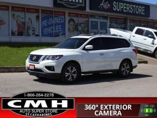 <b>NICELY EQUIPPED !! 4WD !! NAVIGATION, REAR CAMERA, BLIND SPOT MONITORING, BLUETOOTH, DUAL SUNROOF, LEATHER, POWER SEATS W/ DRIVER MEMORY, HEATED SEATS, HEATED STEERING WHEEL, TRIZONE CLIMATE CONTROL, REMOTE START, POWER LIFTGATE, 18-IN ALLOY WHEELS</b><br>      This  2018 Nissan Pathfinder is for sale today. <br> <br>Load up the entire family with space to spare in this Nissan Pathfinder. This versatile crossover is just as at home eating up miles on the highway as it is running errands around town. With a comfortable interior and respectable fuel economy, the destinations are endless. A sculpted exterior makes this Nissan Pathfinder is one of the most stylish three-row crossovers on the road. Capability at this level always makes for memorable adventures. This  SUV has 139,130 kms. Its  white in colour  . It has an automatic transmission and is powered by a  284HP 3.5L V6 Cylinder Engine.  This vehicle has been upgraded with the following features: Navigation, 360 Degree Camera, Blind Spot Sensor, Laser Cruise, Sunroof, Heated Steering Wheel, Power Liftgate. <br> <br>To apply right now for financing use this link : <a href=https://www.cmhniagara.com/financing/ target=_blank>https://www.cmhniagara.com/financing/</a><br><br> <br/><br>Trade-ins are welcome! Financing available OAC ! Price INCLUDES a valid safety certificate! Price INCLUDES a 60-day limited warranty on all vehicles except classic or vintage cars. CMH is a Full Disclosure dealer with no hidden fees. We are a family-owned and operated business for over 30 years! o~o