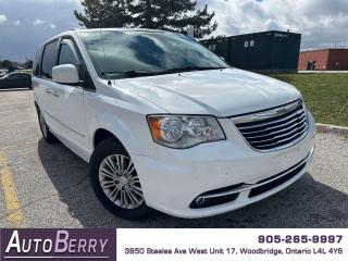 <p><br></p><p><span><strong>2016 Chrysler Town & Country Touring w/Leather White On Black Leather <span id=jodit-selection_marker_1712413753823_4247507948648699 data-jodit-selection_marker=start style=line-height: 0; display: none;></span>Interior </strong></span></p><p><span></span><span> </span>3.6L <span><span></span><span> </span>V6 </span><span></span><span> ECON Mode </span><span><span></span><span> </span>Front Wheel Drive </span><span><span></span><span> </span>Auto <span></span><span> </span>A/C </span><span></span> <span>Dual-Zone Climate Control </span><span><span></span><span> </span>Power Sliding Doors </span><span></span> <span>Power Options </span><span><span></span><span> </span>Front Seat Power Seats </span><span><span></span><span> </span>Heated Seats </span><span><span></span><span> </span>Heated Steering Wheel </span><span></span> <span>Bluetooth</span><span> <span></span><span> Navigation <span></span> Backup Camera <span></span> Push Start Button <span></span> </span>Alloy Wheels </span><span><span></span> Blu-ray Entertainment System <span> Fog Lights <span></span></span> Alloy Wheels <span></span> Keyless Entry <span></span> </span></p><p><br></p><p><strong>*** ACCIDENT FREE *** CLEAN CARFAX *** </strong><br></p><p><strong>*** Fully Certified ***</strong></p><p><span><strong>*** ONLY 163,057 KM ***</strong></span></p><p><br></p><p><span><strong>CARFAX REPORT: <a href=https://vhr.carfax.ca/?id=bryUNJDvFLf+v8MRFFZIV98MeXbyOhPv>https://vhr.carfax.ca/?id=bryUNJDvFLf+v8MRFFZIV98MeXbyOhPv</a></strong></span></p><br><p><br></p> <span id=jodit-selection_marker_1689009751050_8404320760089252 data-jodit-selection_marker=start style=line-height: 0; display: none;></span>