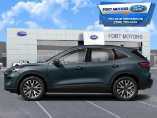<b>Wireless Charging,  Leather Seats,  Navigation,  Premium Audio,  Power Liftgate!</b><br> <br>  Compare at $26520 - Our Price is just $25500! <br> <br>   In the city or in the forest, the Ford Escape is built to get you through any terrain with confidence and comfort. This  2020 Ford Escape is for sale today in Fort St John. <br> <br>All new for 2020, the Ford Escape was built for an active lifestyle and offers plenty of options for you to hit the road in your own individual style. Whether you need a family SUV for soccer practice, a capable adventure vehicle, or both, the versatile Ford Escape has you covered. Built for those who live on the go, the Ford Escape was made to be unstoppable.This  SUV has 103,381 kms. Its  blue metallic in colour  . It has an automatic transmission and is powered by a  200HP 2.5L 4 Cylinder Engine.  <br> <br> Our Escapes trim level is Titanium Hybrid 4WD. Stepping up to this premium Ford Escape Titanium is a wise choice as it comes fully loaded with heated sport contour leather seats that are powered in the front, exclusive aluminum wheels and Fords SYNC 3 infotainment system complete with wireless charging, a large touchscreen, integrated navigation, Apple CarPlay and Android Auto. Additional features include a power rear liftgate, heated leather steering wheel, SiriusXM radio paired with a premium Bang and Olufsen audio system, FordPass Connect 4G LTE, automatic climate control, a smart device remote starter plus unique exterior accents. For added convenience and safety this Ford Escape also comes with Ford Co-Pilot360 that features lane keep assist, active park assist, blind spot detection, automatic emergency braking and cross traffic alert. This vehicle has been upgraded with the following features: Wireless Charging,  Leather Seats,  Navigation,  Premium Audio,  Power Liftgate,  Active Park Assist,  Heated Steering Wheel. <br> To view the original window sticker for this vehicle view this <a href=http://www.windowsticker.forddirect.com/windowsticker.pdf?vin=1FMCU9DZXLUA60682 target=_blank>http://www.windowsticker.forddirect.com/windowsticker.pdf?vin=1FMCU9DZXLUA60682</a>. <br/><br> <br>To apply right now for financing use this link : <a href=https://www.fortmotors.ca/apply-for-credit/ target=_blank>https://www.fortmotors.ca/apply-for-credit/</a><br><br> <br/><br><br> Come by and check out our fleet of 40+ used cars and trucks and 80+ new cars and trucks for sale in Fort St John.  o~o