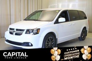 Local Trade, Leather, Navigation, Heated Seats, DVDHow could you possibly fit everyone? With a third row seat adding room for more passengers! The Dodge Grand Caravan has been Canadas best selling minivan for over 29 years. This van has a Bright White exterior color and Uses Regular Unleaded in the V-6 3.6 L/220 engine. Featuring industry exclusive stow n go seating as well as recognition as a 2013 Top Safety Pick from the Insurance Institute for Highway Safety. This van is ready for anything, equipped with options including bucket seating, keyless entry, cruise control, dual zone climate controls, rear window defroster, telescopic steering wheel, ABS, rear window wiper, tinted windows, audio input jack, steering wheel audio controls, stability control and more. Contact us today to schedule a test drive! Check out this vehicles pictures, features, options and specs, and let us know if you have any questions. Helping find the perfect vehicle FOR YOU is our only priority.P.S...Sometimes texting is easier. Text (or call) 306-517-6848 for fast answers at your fingertips!Dealer License #307287