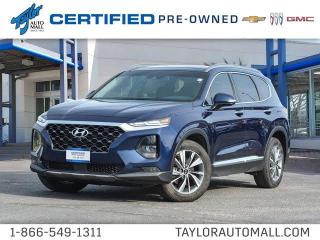 <b>Sunroof,  Leather Seats,  Cooled Seats,  Memory Seats,  Hands Free Liftgate!</b><br> <br>    With an all-new design for 2019, this Santa Fe will make you stand out while you enjoy the drive. This  2019 Hyundai Santa Fe is fresh on our lot in Kingston. <br> <br>The all-new Hyundai Santa Fe is about helping your drive become a safer drive, and it starts with the SuperStructure at its core. This frame is engineered with Advanced High Strength Steel for superior rigidity and strength to provide added protection in the event you cannot avoid a collision from happening. But beyond the strong foundation you are surrounded by a suite of available driver assistance technologies actively scanning your surroundings to help keep you safe on your journeys. They’ve been developed to help alert you to, and even avoid, unexpected dangers on the road and include the world’s first Safe Exit Assist technology. Discover an SUV that helps you protect not only you and your passengers, but also the people around you. This  SUV has 144,470 kms. Its  nice in colour  . It has an automatic transmission and is powered by a  235HP 2.0L 4 Cylinder Engine.  <br> <br> Our Santa Fes trim level is 2.0T Luxury AWD. This Luxury Santa Fe comes with some great technology and comfort like a sunroof, leather seats, cooled front seats, memory settings, heated seats, a hands free power liftgate, a 360 degree monitor, and a 7 inch LCD monitor. You also get driver assistance and safety features you could need with active blind spot and rear cross traffic assistance, easy exit seats, parking distance assist, BlueLink remote activation, dual zone automatic climate control, proximity key entry. Other features include forward collision mitigation with pedestrian detection, adaptive cruise control with stop and go, lane keep assist, driver attention assistance, automatic high beams, a 7 inch touchscreen, Android Auto, Apple CarPlay, heated seats and steering wheel, Bluetooth, automatic headlamps, LED accent lighting, drive mode select, aluminum wheels, and fog lights. This vehicle has been upgraded with the following features: Sunroof,  Leather Seats,  Cooled Seats,  Memory Seats,  Hands Free Liftgate,  Heated Seats,  Heated Steering Wheel. <br> <br>To apply right now for financing use this link : <a href=https://www.taylorautomall.com/finance/apply-for-financing/ target=_blank>https://www.taylorautomall.com/finance/apply-for-financing/</a><br><br> <br/><br> Buy this vehicle now for the lowest bi-weekly payment of <b>$183.53</b> with $0 down for 84 months @ 9.99% APR O.A.C. ( Plus applicable taxes -  Plus applicable fees   / Total Obligation of $33403  ).  See dealer for details. <br> <br>For more information, please call any of our knowledgeable used vehicle staff at (613) 549-1311!<br><br> Come by and check out our fleet of 100+ used cars and trucks and 160+ new cars and trucks for sale in Kingston.  o~o