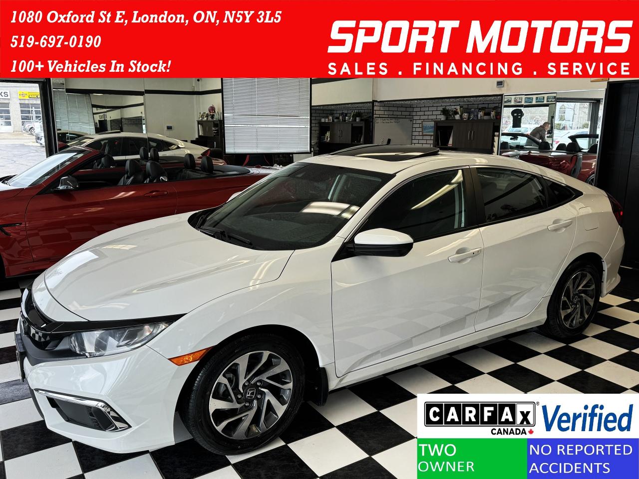 2019 Honda Civic EX+Blind Spot Camera+Roof+New Tires+CLEAN CARFAX Photo54