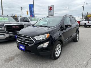 The 2018 Ford Ecosport SE is a top-of-the-line SUV that is sure to impress. With its sleek design and advanced features, this vehicle is perfect for those who want both style and practicality. The built-in navigation system ensures that you never get lost on your adventures, while the convenient backup camera makes parking a breeze. Stay connected on the go with the Bluetooth technology, allowing you to make hands-free calls and stream your favorite music. The alloy wheels add a touch of sophistication to the overall look of the vehicle. Dont miss out on the opportunity to own this impressive SUV that combines luxury and functionality. Upgrade your driving experience with the 2018 Ford Ecosport SE and start your journey towards a more exciting and efficient lifestyle. 

G. D. Coates - The Original Used Car Superstore!
 
  Our Financing: We have financing for everyone regardless of your history. We have been helping people rebuild their credit since 1973 and can get you approvals other dealers cant. Our credit specialists will work closely with you to get you the approval and vehicle that is right for you. Come see for yourself why were known as The Home of The Credit Rebuilders!
 
  Our Warranty: G. D. Coates Used Car Superstore offers fully insured warranty plans catered to each customers individual needs. Terms are available from 3 months to 7 years and because our customers come from all over, the coverage is valid anywhere in North America.
 
  Parts & Service: We have a large eleven bay service department that services most makes and models. Our service department also includes a cleanup department for complete detailing and free shuttle service. We service what we sell! We sell and install all makes of new and used tires. Summer, winter, performance, all-season, all-terrain and more! Dress up your new car, truck, minivan or SUV before you take delivery! We carry accessories for all makes and models from hundreds of suppliers. Trailer hitches, tonneau covers, step bars, bug guards, vent visors, chrome trim, LED light kits, performance chips, leveling kits, and more! We also carry aftermarket aluminum rims for most makes and models.
 
  Our Story: Family owned and operated since 1973, we have earned a reputation for the best selection, the best reconditioned vehicles, the best financing options and the best customer service! We are a full service dealership with a massive inventory of used cars, trucks, minivans and SUVs. Chrysler, Dodge, Jeep, Ford, Lincoln, Chevrolet, GMC, Buick, Pontiac, Saturn, Cadillac, Honda, Toyota, Kia, Hyundai, Subaru, Suzuki, Volkswagen - Weve Got Em! Come see for yourself why G. D. Coates Used Car Superstore was voted Barries Best Used Car Dealership!