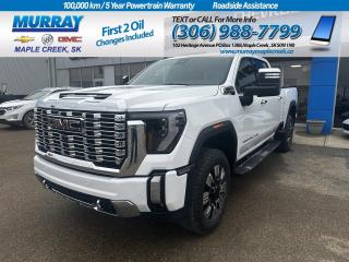 Ready for all your adventures, our Diesel powered 2024 GMC Sierra 2500HD Denali Crew Cab 4X4 in Summit White is for owners who aim higher! Motivated by a TurboCharged 6.6 Litre DuraMax Diesel V8 offering 470hp and 975lb-ft of torque to a 10 Speed Allison Automatic transmission for advanced capability. This Four Wheel Drive truck is also easy to handle on the road or off with Digital Variable Steering, an off-road suspension, and a 2-speed transfer case. Deluxe Sierra design cues include LED lighting, 20-inch wheels, chrome assist steps, matching recovery hooks, a spray-on bedliner, and an exclusive MultiPro tailgate. Get acquainted with our Denali cabin that is known for luxurious details like heated/ventilated perforated-leather power front and heated rear seats, a heated-wrapped steering wheel, dual-zone automatic climate control, open-pore wood trim, a power rear window, and remote start. Backed by Bose audio, the infotainment system bundles a 12.3-inch driver display, a 13.4-inch touchscreen, WiFi compatibility, wireless charging, Apple CarPlay®/Android Auto®, Google Built-in, and Bluetooth®. GMC delivers smart driver assistance with HD surround vision with a bed-view camera, trailer-compatible blind-spot monitoring, a ProGrade trailering system, automatic braking, front/rear parking sensors, trailer-sway control, and more. When tough jobs call, our bold Sierra 2500 Denali is ready to answer! Save this Page and Call for Availability. We Know You Will Enjoy Your Test Drive Towards Ownership!