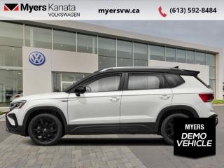<b>19 Alloy Wheels!</b><br> <br> <br> <br>  This 2024 VW Taos proves you dont have to be big to be bold. <br> <br>The VW Taos was built for the adventurer in all of us. With all the tech you need for a daily driver married to all the classic VW capability, this SUV can be your weekend warrior, too. Exceeding every expectation was the design motto for this compact SUV, and VW engineers delivered. For an SUV thats just right, check out this 2024 Volkswagen Taos.<br> <br> This pure white / black roof SUV  has an automatic transmission and is powered by a  1.5L I4 16V GDI DOHC Turbo engine.<br> <br> Our Taoss trim level is Highline 4MOTION. This range-topping Highline 4MOTION trim features a dual-panel glass sunroof, BeatsAudio premium audio and leather upholstery. The standard features continue with adaptive cruise control, dual-zone climate control, remote engine start, lane keep assist with lane departure warning, and an upgraded 8-inch infotainment screen with inbuilt navigation, VW Car-Net services. Additional features include ventilated and heated front seats, a heated leatherette-wrapped steering wheel, remote keyless entry, and a wireless charging pad. Safety features include blind spot detection, front and rear collision mitigation, autonomous emergency braking, and a back-up camera. This vehicle has been upgraded with the following features: 19 Alloy Wheels.  This is a demonstrator vehicle driven by a member of our staff, so we can offer a great deal on it.<br><br> <br>To apply right now for financing use this link : <a href=https://www.myersvw.ca/en/form/new/financing-request-step-1/44 target=_blank>https://www.myersvw.ca/en/form/new/financing-request-step-1/44</a><br><br> <br/>    4.99% financing for 84 months. <br> Buy this vehicle now for the lowest bi-weekly payment of <b>$315.56</b> with $0 down for 84 months @ 4.99% APR O.A.C. ( taxes included, $1071 (OMVIC fee, Air and Tire Tax, Wheel Locks, Admin fee, Security and Etching) is included in the purchase price.    ).  Incentives expire 2024-04-30.  See dealer for details. <br> <br> <br>LEASING:<br><br>Estimated Lease Payment: $240 bi-weekly <br>Payment based on 3.99% lease financing for 48 months with $0 down payment on approved credit. Total obligation $24,984. Mileage allowance of 16,000 KM/year. Offer expires 2024-04-30.<br><br><br>Call one of our experienced Sales Representatives today and book your very own test drive! Why buy from us? Move with the Myers Automotive Group since 1942! We take all trade-ins - Appraisers on site!<br> Come by and check out our fleet of 40+ used cars and trucks and 80+ new cars and trucks for sale in Kanata.  o~o