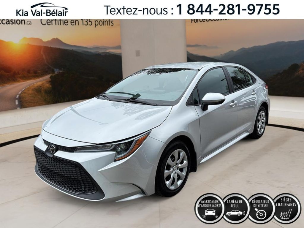 Used 2020 Toyota Corolla LE SIÈGES CHAUFFANTS*CAMÉRA*CRUISE*AM/FM* for Sale in Québec, Quebec