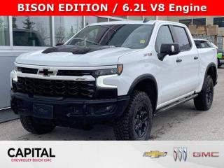 This Chevrolet Silverado 1500 boasts a Gas V8 6.2L/376 engine powering this Automatic transmission. ENGINE, 6.2L ECOTEC3 V8 (420 hp [313 kW] @ 5600 rpm, 460 lb-ft of torque [624 Nm] @ 4100 rpm); featuring Dynamic Fuel Management that enables the engine to operate in 17 different patterns between 2 and 8 cylinders, depending on demand, to optimize power delivery and efficiency (STD), ZR2 Suspension Package, High-Performance lifted suspension with Multimatic DSSV dampers, Wireless Phone Projection for Apple CarPlay and Android Auto.* This Chevrolet Silverado 1500 Features the Following Options *Wipers, front rain-sensing, Windows, power rear, express down, Window, power, rear sliding with rear defogger, Window, power front, passenger express up/down, Window, power front, drivers express up/down, Wi-Fi Hotspot capable (Terms and limitations apply. See onstar.ca or dealer for details.), Wheels, 18 x 8.5 (45.7 cm x 21.6 cm) aluminum machined face with Black Painted spokes and Oxide Gold painted outer ring accents, Wheelhouse liners, rear, Wheel, 18 aluminum spare, USB Ports, rear, dual, charge-only.* Visit Us Today *A short visit to Capital Chevrolet Buick GMC Inc. located at 13103 Lake Fraser Drive SE, Calgary, AB T2J 3H5 can get you a tried-and-true Silverado 1500 today!