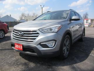 <p>NEW INVENTORY ALERT!!</p><p> </p><p>2013 HYUNDAI SANTE FE </p><p> </p><p>ONLY 178,682 KMS!</p><p> </p><p>The pricing listed above does NOT include HST and Licensing </p><p> </p><p>A carfax is also provided to verify prior maintenance, servicing, and/or accident reports and claims history. </p><p> </p><p>WE accept Bad Credit, Good Credit and NO CREDIT! </p><p> </p><p>Our business will expedite all public and private financial lender options to accommodate your financial needs if required to purchase the vehicle of your dreams!</p><p> </p><p>Various vehicle warranties are available upon request and purchase of the vehicle. </p><p> </p><p>We ensure complete customer satisfaction GUARANTEE! Our family owned and operated business has happily been servicing the NIAGARA, HAMILTON, HALTON, TORONTO and GTA region(s) for over 25 YEARS!</p><p> </p><p>If you are interested in/or require further information call us at (905) 572-5559 and book an appointment to view and test drive this vehicle with one of our trusted and OMVIC certified sales persons TODAY! </p><p> </p>