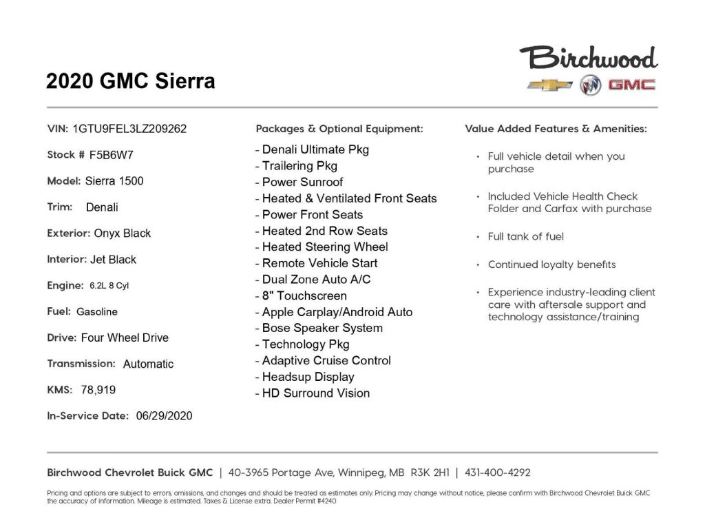 Used 2020 GMC Sierra 1500 Denali 