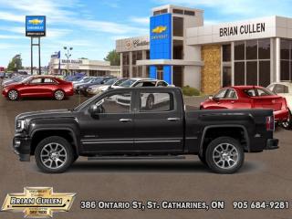 <b>Navigation,  Leather Seats,  Cooled Seats,  Blind Spot Detection,  Remote Engine Start!</b>

 

    No matter what your needs, the GMC Sierra has you covered. This  2017 GMC Sierra 1500 is fresh on our lot in St Catharines. 

 

This 2017 GMC Sierras expertly crafted body and premium materials form a striking appearance inside and out. Thanks to its stunning GMC Signature LED lighting that further enhance its bold and advanced design, this Sierra offers a Professional Grade truck thats built for anything you put in front of it. One look inside this handsome truck and youll find premium materials such as a soft-touch instrument panel, superior comfort in its seats, and advanced safety features making the Sierra, an all around complete package. This  Crew Cab 4X4 pickup  has 86,326 kms. Its  black in colour  . It has a 8 speed automatic transmission and is powered by a  355HP 5.3L 8 Cylinder Engine.  It may have some remaining factory warranty, please check with dealer for details. 

 

 Our Sierra 1500s trim level is Denali. This Sierra 1500 Denali is the top of the line and comes packed with luxurious features and top grade materials. High-end equipment consists of full features 12 way - power leather seats with heating and cooling options, Intellilink with an 8 inch touch screen and navigation system, a premium Bose audio system, an enhanced driver alert package with forward collision alert, lane keep assist, Ultrasonic front and rear parking assist plus much more. It also comes with unique exterior styling details include exclusive aluminum wheels. This vehicle has been upgraded with the following features: Navigation,  Leather Seats,  Cooled Seats,  Blind Spot Detection,  Remote Engine Start,  Rear View Camera. 

 



 Buy this vehicle now for the lowest bi-weekly payment of <b>$315.66</b> with $0 down for 72 months @ 9.99% APR O.A.C. ( Plus applicable taxes -  Plus applicable fees   ).  See dealer for details. 

 



 Come by and check out our fleet of 60+ used cars and trucks and 150+ new cars and trucks for sale in St Catharines.  o~o