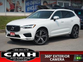 <b>VISION + CLIMATE + CONVENIENCE PACKAGES!!  NAVIGATION, 360 CAMERA, PARK SENSORS, LANE DEPARTURE, PARALLEL PARKING ASSIST, SELF DRIVING ASSIST, BENDING LIGHTS, PANORAMIC SUNROOF, LEATHER AND SUEDE SEATS, 4X HEATED SEATS, HEATED STEERING WHEEL, 21-IN ALLOYS</b><br>      This  2019 Volvo XC60 is for sale today. <br> <br>The Volvo XC60 has always been the embodiment of style, efficiency, luxury and comfort, with this model carrying on the same winning formula. Bold and attractive exterior styling is beautifully complemented with an exquisitely crafted interior space, with an abundance of legroom and cargo space. A focus on safety is a given with Volvo vehicles, and this XC60 features a raft of advanced safety and driver-assistive technology to keep occupants safe on the road at all times. With exceptional driving dynamics and stellar fuel economy, this 2019 Volvo XC90 is a strongly compelling option in the competitive luxury crossover segment. This  SUV has 116,292 kms. Its  white in colour  and is completely accident free based on the <a href=https://vhr.carfax.ca/?id=arkeHTmiur8SPIYhiPWRIQDMvxJF%2Bpi2 target=_blank>CARFAX Report</a> . It has an automatic transmission and is powered by a  2.0L I4 16V GDI DOHC engine. <br> <br> Our XC60s trim level is T6 AWD R-Design. Sporty and edgy, this T6 R-Design features exclusive exterior styling elements, athletic driving dynamics and unique interior styling cues, in addition to a dual-panel sunroof, power heated leather seats, tri-zone climate control, a power-operated liftgate, and an intuitive navigation system with Apple CarPlay, Android Auto, navigation, and SiriusXM satellite radio. Safety equipment includes bright LED headlights with automatic high beams, lane departure warning, forward collision alert, and a lot more.  This vehicle has been upgraded with the following features: Awd Vision/clim/conv-pkgs Pano Nav P/gate 360-cam Self-drive P/sens. <br> <br>To apply right now for financing use this link : <a href=https://www.cmhniagara.com/financing/ target=_blank>https://www.cmhniagara.com/financing/</a><br><br> <br/><br>Trade-ins are welcome! Financing available OAC ! Price INCLUDES a valid safety certificate! Price INCLUDES a 60-day limited warranty on all vehicles except classic or vintage cars. CMH is a Full Disclosure dealer with no hidden fees. We are a family-owned and operated business for over 30 years! o~o