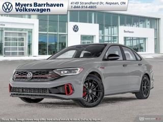 <b>Sport Suspension,  Premium Audio,  Sunroof,  Cooled Seats,  Leather Seats!</b><br> <br> <br> <br>  This 2024 Volkswagen Jetta GLI is a joyful driving companion, with excellent handling and exhilarating performance. <br> <br>This 2024 Jetta GLI is Volkswagen features a stylish front end, sporting a bold grille and aggressive bumper, with chiseled body lines that flow into a redesigned rear end with unique honey-comb styling and larger diameter exhaust outlets. The interior is graced with an abundance of sporty styling cues, with a host of safety, infotainment and comfort- oriented technology. Engineered to deliver satisfaction during spirited driving, this 2024 Jetta GLI is an outstanding sports sedan with impressive day-to-day capability.<br> <br> This pure gray w/black roof sedan  has an automatic transmission and is powered by a  228HP 2.0L 4 Cylinder Engine.<br> <br> Our Jetta GLIs trim level is 40th Anniversary Edition. Limited to just 1984 units, this Jetta GLI commemorates 40 years of the nameplate, and features unique seating upholstery and special badging. This sporty sedan is also jam-packed with amazing standard features such as sport-tuned adaptive suspension, ventilated and heated leather seats with power adjustment and lumbar support, a heated steering wheel, an express open/close sunroof with a sunshade, heated side mirrors, a 6-speaker BeatsAudio premium audio system, wireless Apple CarPlay and Android Auto, mobile device wireless charging, and satellite navigation via an 8-inch touchscreen infotainment system. Safety features include adaptive cruise control, lane keep assist, blind spot monitoring, forward collision alert, autonomous emergency braking, and VW Car-Net Safe & Secure. Additional features include proximity keyless entry with remote start, ambient lighting, front and rear cupholders, LED headlights with automatic high beams, and even more. This vehicle has been upgraded with the following features: Sport Suspension,  Premium Audio,  Sunroof,  Cooled Seats,  Leather Seats,  Apple Carplay,  Android Auto. <br><br> <br>To apply right now for financing use this link : <a href=https://www.barrhavenvw.ca/en/form/new/financing-request-step-1/44 target=_blank>https://www.barrhavenvw.ca/en/form/new/financing-request-step-1/44</a><br><br> <br/>    6.49% financing for 84 months. <br> Buy this vehicle now for the lowest bi-weekly payment of <b>$254.85</b> with $0 down for 84 months @ 6.49% APR O.A.C. ( Plus applicable taxes -  $840 Documentation fee. Cash purchase selling price includes: Tire Stewardship ($20.00), OMVIC Fee ($12.50). (HST) are extra. </br>(HST), licence, insurance & registration not included </br>    ).  Incentives expire 2024-05-31.  See dealer for details. <br> <br> <br>LEASING:<br><br>Estimated Lease Payment: $221 bi-weekly <br>Payment based on 6.49% lease financing for 48 months with $0 down payment on approved credit. Total obligation $23,069. Mileage allowance of 16,000 KM/year. Offer expires 2024-05-31.<br><br><br>We are your premier Volkswagen dealership in the region. If youre looking for a new Volkswagen or a car, check out Barrhaven Volkswagens new, pre-owned, and certified pre-owned Volkswagen inventories. We have the complete lineup of new Volkswagen vehicles in stock like the GTI, Golf R, Jetta, Tiguan, Atlas Cross Sport, Volkswagen ID.4 electric vehicle, and Atlas. If you cant find the Volkswagen model youre looking for in the colour that you want, feel free to contact us and well be happy to find it for you. If youre in the market for pre-owned cars, make sure you check out our inventory. If you see a car that you like, contact 844-914-4805 to schedule a test drive.<br> Come by and check out our fleet of 30+ used cars and trucks and 100+ new cars and trucks for sale in Nepean.  o~o