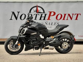 2023 DUCATI DIAVEL V4 FOR SALE IN SASKATOON, SK PRICE REDUCTION ALERT!!! ON SALE NOW!! GET APPROVED ONLINE OR TEXT 639-471-1839 (FERNANDO  GENERAL MANAGER) <br/> DEALER DEMO  <br/> ONLY 320KM <br/> COMES WITH ALL ORIGINAL ACCESSORIES & FULL DUCATI FACTORY WARRANTY. <br/> Experience the thrill of the open road with our 2023 Ducati Diavel V4 Motorcycle, available now at North Point Auto Sales in Saskatoon. This dealer demo unit boasts only 320km, ensuring a pristine ride with every twist of the throttle. With its powerful engine and sleek design, the Diavel V4 offers an exhilarating riding experience like no other. Plus, rest assured with the full factory warranty for added peace of mind. <br/> At North Point Auto Sales, we offer motorcycle and power sports financing options with low interest rates and weekly payments, making it easier than ever to own your dream bike. Dont miss out on this opportunity to elevate your riding adventures. Visit us today and take the first step towards hitting the road in style! <br/>   <br/> Looking for used car Financing in Saskatoon?    GET PRE APPROVED ONLINE TODAY!   <br/> ****** IN HOUSE FINANCING AVAILABLE ******* <br/> Over 25 lending partners on site <br/> Free Delivery anywhere in Western Canada <br/> Full Vehicle History Disclosure <br/> Dealer Exclusive Financing Incentives(O.A.C) <br/> We Take anything on Trade  Powersports , Boats, RV. <br/> <br/>  <br/> This vehicle qualifies for Special Low % Financing <br/> NORTH POINT AUTO SALES in Saskatoon. <br/> Call or Text Fernando (639) 471-1839 (General Manager) <br/>             <br/>            www.northpointautosales.ca  <br/> *Conditions Apply. Contact Dealer for Details.  <br/> Looking for the best selection of quality used cars in Saskatoon? Look no further than North Point Auto Sales! Our extensive inventory features a diverse range of meticulously inspected vehicles, ensuring you get the reliable and safe ride you deserve. At North Point, we believe in transparent and fair pricing. Our competitive prices reflect the true value of our vehicles, giving you peace of mind that youre making a smart investment. What sets us apart is our dedicated team of automotive experts. With years of experience, theyre passionate about helping you find the perfect vehicle that fits your lifestyle and budget. Plus, we work with a network of trusted lenders to provide you with flexible financing options. We take pride in our commitment to customer satisfaction. Our service doesnt end after the sale. Were here to support you with any questions or concerns, ensuring you have a seamless ownership experience. Located right here in Saskatoon, we understand the unique needs of the local community. Our deep knowledge of the market allows us to provide you with the best possible service. Visit us today at 102 Apex Street, Saskatoon, SK and experience the North Point Auto Sales difference for yourself. Drive away in a vehicle youll love, knowing you made the right choice with North Point! <br/>