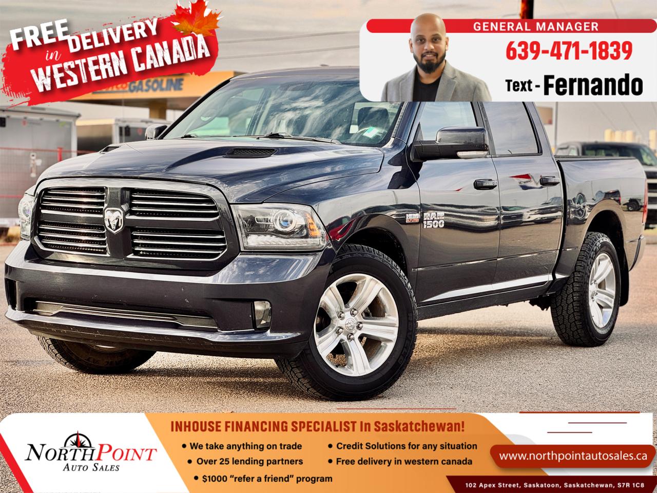 Used 2017 RAM 1500 SPORT for sale in Saskatoon, SK