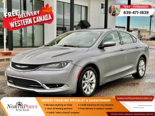 PRICE REDUCED!!! ON SALE NOW!!! CLEAROUT EVENT CALL/TEXT 639-4711839 FERNANDO  2015 CHRYSLER 200C for Sale in Saskatoon, SK. <br/> Unlock sophistication with our 2016 Chrysler 200C, available at North Point Auto Sales in Saskatoon. This sleek sedan offers premium comfort and performance, perfect for your daily commute or weekend getaways. Features include: <br/> Luxurious leather interior with heated seats <br/> Advanced infotainment system with touchscreen display <br/> Smooth and responsive handling for an enjoyable driving experience <br/> Comprehensive safety features for added peace of mind <br/> Sleek exterior design with chrome accents <br/> At North Point Auto Sales, we provide in-house financing for all credit situations, ensuring accessibility for everyone. Benefit from low-interest payments, trade-in options, negative equity coverage, and extended warranty options. Dont miss out  visit us today <br/> Looking for used car Financing in Saskatoon?    GET PRE APPROVED ONLINE TODAY!   <br/> ****** IN HOUSE FINANCING AVAILABLE ******* <br/> Over 25 lending partners on site <br/> Free Delivery anywhere in Western Canada <br/> Full Vehicle History Disclosure <br/> 30 Day/3000KM Moneyback Guarantee  <br/> Dealer Exclusive Financing Incentives(O.A.C) <br/> We Take anything on Trade  Powersports , Boats, RV. <br/> In House Financing  <br/> This vehicle qualifies for Special Low % Financing <br/> NORTH POINT AUTO SALES in Saskatoon. 102 Pex Street Saskatoon, SK  <br/> Call or Text Fernando (639) 471-1839 (General Manager) <br/>            www.northpointautosales.ca  <br/> *Conditions Apply. Contact Dealer for Details.  <br/> Discover unparalleled automotive excellence at North Point Auto Sales in Saskatoon. With our extensive inventory of top-quality vehicles and in-house financing options tailored to all credit situations, finding your perfect car has never been easier. Whether you have excellent credit, poor credit, or no credit history at all, our dedicated team is here to help you secure the financing you need to drive away satisfied. Contact our knowledgeable General Manager, Fernando, at 6394711839, or visit us at 102 Apex Street, Saskatoon, SK, to explore our wide selection of vehicles and experience unparalleled customer service. Trust North Point Auto Sales to make your car-buying journey seamless and enjoyable. <br/>