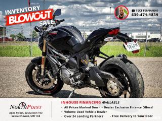 2012 Ducati Monster 1100 EVO for Sale in Saskatoon. Looking for used car Financing in Saskatoon? GET PRE APPROVED ONLINE TODAY! This vehicle qualifies for Special Low % Financing - Platinum Autosport & North Point Auto Sales in Saskatoon. Call or Text Fernando 639-4711839 <br/>