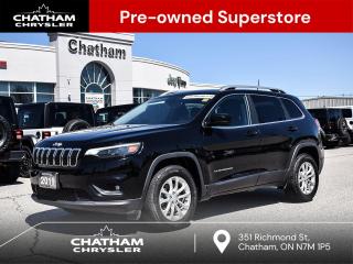 2019 Jeep Cherokee 4D Sport Utility North Diamond Black Crystal Pearlcoat Odometer is 9759 kilometers below market average! 4WD Pentastar 3.2L V6 VVT 9-Speed Automatic<br><br><br>Reviews:<br>  * Cherokee owners tend to be most impressed with the performance of the available V6 engine, a smooth-riding suspension, a powerful and straightforward touchscreen interface, and push-button access to numerous traction-enhancing tools for use in a variety of challenging driving conditions. A flexible and handy cabin, as well as a relatively quiet highway drive, help round out the package. Heres a machine thats built to explore new trails and terrain, while providing a comfortable and compliant ride on the road and highway. Source: autoTRADER.ca<br><br><br>Here at Chatham Chrysler, our Financial Services Department is dedicated to offering the service that you deserve. We are experienced with all levels of credit and are looking forward to sitting down with you. Chatham Chrysler Proudly serves customers from London, Ridgetown, Thamesville, Wallaceburg, Chatham, Tilbury, Essex, LaSalle, Amherstburg and Windsor with no distance being ever too far! At Chatham Chrysler, WE CAN DO IT!