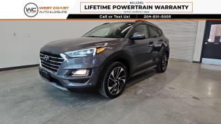 ** ACCIDENT FREE ** 2020 Hyundai Tucson Ultimate AWD ** INFINITY SOUND SYSTEM | APPLE CARPLAY | PANORAMIC MOONROOF | POWER TAILGATE | REAR HEATED SEATS | ANDROID AUTO | REVERSE CAMERA | ADAPTIVE CRUISE CONTROL | LANE KEEP ASSIST | BLIND SPOT MONITORING | COLLISION WARNING SENSORS | NAVIGATION | DUAL ZONE CLMATE CONTROL | HEATED LEATHER SEATS | POWER ADJUSTABLE SEATING POSITIONS 

Welcome to West Coast Auto & RV - Proudly offering one of Winnipegs Largest selections of Pre-Owned vehicles and winner of AutoTraders Best Priced Dealer Award 4 consecutive years in 2020 | 2021 | 2022 and 2023! All Pre-Owned vehicles are completely safety-certified, come with a free Carfax history report and are also backed by a 3-Month Warranty at no charge!

This vehicle is eligible for extended warranty programs, competitive financing, and can be purchased from anywhere across Canada. Looking to trade a vehicle? Contact a Sales Associate today to complete a complimentary appraisal either in store or from the comfort of your own home!

Check out our 4.8 Star Rating on Google and discover why more customers are choosing to shop with West Coast Auto & RV. Call us or Text us at (204) 831 5005 today to book your test drive today! 

DP#0038