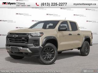<b>IN STOCK </b><br>  <br> <br>  Stay confident and in-command on rough terrain in this 2024 Chevy Colorado. <br> <br> With robust powertrain options and an incredibly refined interior, this Chevrolet Colorado is simply unstoppable. Boasting a raft of features for supreme off-roading prowess, this truck will take you over all terrain and back, without breaking a sweat. This 2024 Colorado is a great embodiment of versatility, capability and great value.<br> <br> This sand dune metallic Crew Cab 4X4 pickup   has an automatic transmission and is powered by a  310HP 2.7L 4 Cylinder Engine.<br> <br> Our Colorados trim level is Trail Boss. Tackle the great outdoors in this Colorado Trail Boss, with upgraded all-terrain aluminum wheels, hill descent control, a locking rear differential and off-roading suspension with switchable drive modes, along with push button start and daytime running lights, along with great standard features such as a vivid 11.3-inch diagonal infotainment screen with Apple CarPlay and Android Auto, remote keyless entry, air conditioning, and a 6-speaker audio system. Safety features include automatic emergency braking, front pedestrian braking, lane keeping assist with lane departure warning, Teen Driver, and forward collision alert with IntelliBeam high beam assist. This vehicle has been upgraded with the following features: Assist Steps, Trailering Package. <br><br> <br>To apply right now for financing use this link : <a href=https://creditonline.dealertrack.ca/Web/Default.aspx?Token=b35bf617-8dfe-4a3a-b6ae-b4e858efb71d&Lang=en target=_blank>https://creditonline.dealertrack.ca/Web/Default.aspx?Token=b35bf617-8dfe-4a3a-b6ae-b4e858efb71d&Lang=en</a><br><br> <br/>    5.99% financing for 84 months.  Incentives expire 2024-04-30.  See dealer for details. <br> <br><br> Come by and check out our fleet of 40+ used cars and trucks and 150+ new cars and trucks for sale in Ottawa.  o~o