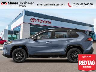 <b>XSE Technology Package!</b><br> <br> <br> <br>TEXT US DIRECTLY FOR MORE INFORMATION AT 613-704-7598.<br> <br>  The RAV4 is here to help you realize your full potential in every moment. <br> <br>While the RAV4 is loaded with modern creature comforts, conveniences, and safety, this SUV is still true to its roots with incredible capability. Whether youre running errands in the city or exploring the countryside, the RAV4 empowers your ambitions and redefines what you can do. Make new and exciting memories in this ultra efficient Toyota RAV4 today!<br> <br> This cavalry blue w/ blk roof SUV  has an automatic transmission and is powered by a  219HP 2.5L 4 Cylinder Engine.<br> <br> Our RAV4s trim level is Hybrid XSE Technology. Upgrading to this impressive all-wheel drive RAV4 Hybrid XSE w/ tech package is an excellent decision as it comes fully loaded with a power sunroof, a premium JBL audio system, Toyotas Smart Key system with push button start, a larger 8-inch touchscreen with navigation, Apple CarPlay, Android Auto, and SiriusXM, wireless charging, SofTex heated seats, a leather heated steering wheel and unique aluminum wheels. Additional features include a power seat, LED headlights, fog lights, a digital rear view mirror and birds-eye-view camera, a hands-free power rear liftgate, Toyota Safety Sense 2.0, dynamic radar cruise control, front and rear park assist, blind spot monitoring with rear cross traffic alert, and lane keep assist with lane departure warning plus so much more. This vehicle has been upgraded with the following features: Xse Technology Package. <br><br> <br>To apply right now for financing use this link : <a href=https://www.myersbarrhaventoyota.ca/quick-approval/ target=_blank>https://www.myersbarrhaventoyota.ca/quick-approval/</a><br><br> <br/>    6.99% financing for 84 months. <br> Buy this vehicle now for the lowest bi-weekly payment of <b>$339.27</b> with $0 down for 84 months @ 6.99% APR O.A.C. ( Plus applicable taxes -  Plus applicable fees   ).  Incentives expire 2024-05-31.  See dealer for details. <br> <br>At Myers Barrhaven Toyota we pride ourselves in offering highly desirable pre-owned vehicles. We truly hand pick all our vehicles to offer only the best vehicles to our customers. No two used cars are alike, this is why we have our trained Toyota technicians highly scrutinize all our trade ins and purchases to ensure we can put the Myers seal of approval. Every year we evaluate 1000s of vehicles and only 10-15% meet the Myers Barrhaven Toyota standards. At the end of the day we have mutual interest in selling only the best as we back all our pre-owned vehicles with the Myers *LIFETIME ENGINE TRANSMISSION warranty. Thats right *LIFETIME ENGINE TRANSMISSION warranty, were in this together! If we dont have what youre looking for not to worry, our experienced buyer can help you find the car of your dreams! Ever heard of getting top dollar for your trade but not really sure if you were? Here we leave nothing to chance, every trade-in we appraise goes up onto a live online auction and we get buyers coast to coast and in the USA trying to bid for your trade. This means we simultaneously expose your car to 1000s of buyers to get you top trade in value. <br>We service all makes and models in our new state of the art facility where you can enjoy the convenience of our onsite restaurant, service loaners, shuttle van, free Wi-Fi, Enterprise Rent-A-Car, on-site tire storage and complementary drink. Come see why many Toyota owners are making the switch to Myers Barrhaven Toyota. <br>*LIFETIME ENGINE TRANSMISSION WARRANTY NOT AVAILABLE ON VEHICLES WITH KMS EXCEEDING 140,000KM OR HIGHLINE BRAND VEHICLE(eg. BMW, INFINITI. CADILLAC, LEXUS...) o~o