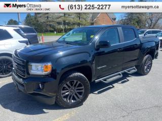 <b>CERTIFIED</b><br>   Compare at $34917 - Myers Cadillac is just $33900! <br> <br>JUST IN - 2020 CANYON SLE 4WD- 3.6 V6, REMOTE START, BLACK ALLOYS, NEW TIRES, TRAILER PACKAGE, REAR CAMERA, APPLE CAPRLAY, KEYLESS ENTRY, BACK RACK, CERTIFIED, ONE OWNER, CLEAN CARFAX, CERTIFIED. NO ADMIN FEES<br> <br>To apply right now for financing use this link : <a href=https://creditonline.dealertrack.ca/Web/Default.aspx?Token=b35bf617-8dfe-4a3a-b6ae-b4e858efb71d&Lang=en target=_blank>https://creditonline.dealertrack.ca/Web/Default.aspx?Token=b35bf617-8dfe-4a3a-b6ae-b4e858efb71d&Lang=en</a><br><br> <br/><br>All prices include Admin fee and Etching Registration, applicable Taxes and licensing fees are extra.<br>*LIFETIME ENGINE TRANSMISSION WARRANTY NOT AVAILABLE ON VEHICLES WITH KMS EXCEEDING 140,000KM, VEHICLES 8 YEARS & OLDER, OR HIGHLINE BRAND VEHICLE(eg. BMW, INFINITI. CADILLAC, LEXUS...)<br> Come by and check out our fleet of 40+ used cars and trucks and 160+ new cars and trucks for sale in Ottawa.  o~o