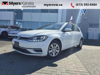 <b>Aluminum Wheels,  Android Auto,  Apple CarPlay,  Heated Seats,  Touchscreen!</b><br> <br>  Compare at $23173 - Our Price is just $22498! <br> <br>   Now in its seventh generation, this Volkswagen Golf is close to being the example of automotive perfection. This  2020 Volkswagen Golf is fresh on our lot in Kanata. <br> <br>Seven generations of successful models has brought this 2020 Volkswagen Golf as close to perfection as any vehicle can get. Ultimately refined, comfortable and highly versatile, this Volkswagen Golf is the rational and obvious choice for a new economical, stylish family compact that delivers on all promises of being a perfect everyday vehicle.This  hatchback has 104,635 kms. Its  pure white in colour  . It has an automatic transmission and is powered by a  1.4L I4 16V GDI DOHC Turbo engine.  <br> <br> Our Golfs trim level is Comfortline 5-door Auto. This Golf Comfortline comes extremely well equipped and it includes features like elegant aluminum wheels, a 6 speaker stereo with a 6.5 inch touchscreen, LED brake lights, fully automatic headlamps, App-Connect smart phone connectivity, Bluetooth streaming audio, heated comfort seats, a leather wrapped steering wheel, cruise control, Android Auto, Apple CarPlay, remote keyless entry, a rear view camera and much more. This vehicle has been upgraded with the following features: Aluminum Wheels,  Android Auto,  Apple Carplay,  Heated Seats,  Touchscreen,  Streaming Audio,  Leather Steering Wheel. <br> <br>To apply right now for financing use this link : <a href=https://www.myersvw.ca/en/form/new/financing-request-step-1/44 target=_blank>https://www.myersvw.ca/en/form/new/financing-request-step-1/44</a><br><br> <br/><br>Backed by Myers Exclusive NO Charge Engine/Transmission for life program lends itself for your peace of mind and you can buy with confidence. Call one of our experienced Sales Representatives today and book your very own test drive! Why buy from us? Move with the Myers Automotive Group since 1942! We take all trade-ins - Appraisers on site - Full safety inspection including e-testing and professional detailing prior delivery! Every vehicle comes with a free Car Proof History report.<br><br>*LIFETIME ENGINE TRANSMISSION WARRANTY NOT AVAILABLE ON VEHICLES MARKED AS-IS, VEHICLES WITH KMS EXCEEDING 140,000KM, VEHICLES 8 YEARS & OLDER, OR HIGHLINE BRAND VEHICLES (eg.BMW, INFINITI, CADILLAC, LEXUS...). FINANCING OPTIONS NOT AVAILABLE ON VEHICLES MARKED AS-IS OR AS-TRADED.<br> Come by and check out our fleet of 40+ used cars and trucks and 120+ new cars and trucks for sale in Kanata.  o~o