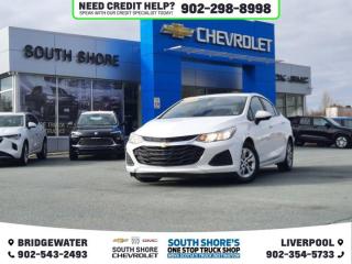 Recent Arrival! White 2019 Chevrolet Cruze LS For Sale, Bridgewater FWD 6-Speed Automatic 1.4L DOHCClean Car Fax, 15 Steel Wheels w/Full Bolt-On Wheel Covers, 4 Speakers, ABS brakes, Air Conditioning, AM/FM radio, Brake assist, Bumpers: body-colour, Cloth Seat Trim, Compass, Delay-off headlights, Driver door bin, Electronic Stability Control, Front anti-roll bar, Front Bucket Seats, Fully automatic headlights, Illuminated entry, Knee airbag, Low tire pressure warning, Outside temperature display, Panic alarm, Passenger door bin, Power door mirrors, Power steering, Power windows, Radio data system, Rear window defroster, Remote keyless entry, Telescoping steering wheel, Tilt steering wheel, Traction control, Trip computer, Variably intermittent wipers.Reviews:* Most owners report a nicely sorted ride and handling equation for a car that feels light and lively in motion, and excellent feature content for the dollar. A glance at past test drive notes saw this writer praising a 2018 Cruze hatchback for a more solid-feeling and quiet drive on the highway than a comparable Honda Civic. Plenty of approachable connectivity tech helped round out the package. Source: autoTRADER.ca