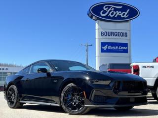 <b>Leather Seats, GT Performance Package!</b><br> <br> <br> <br>  This all-new 2024 Mustang debuts with reworked styling and an all-new interior, but with the same undiluted muscle car heritage. <br> <br>From the roar of the engine to its unmistakable style, this all-new Ford Mustang is guaranteed to raise your heart rate and stir your soul. A performance car through and through, this Mustang offers responsive driving dynamics, a comfortable ride and endless smiles by the mile. Its easy to see why the Ford Mustang is still a true American icon.<br> <br> This shadow black coupe  has a 6 speed manual transmission and is powered by a  480HP 5.0L 8 Cylinder Engine.<br> <br> Our Mustangs trim level is GT Premium. With even more performance, this Mustang GT Premium comes with an uprated powertrain and a lip spoiler, along with heated and ventilated seats with ActiveX upholstery, a heated steering wheel, dual-zone climate control, upgraded aluminum wheels and an upgraded 9-speaker audio system. The great standard features continue with LED headlights, smart device remote engine start, FordPass Connect tracking, smart device integration, and a dazzling 13.2-inch touchscreen with SYNC 4.0 QNX. Safety features include blind spot detection, lane keeping assist with lane departure warning, automatic emergency braking, and front and rear collision mitigation. This vehicle has been upgraded with the following features: Leather Seats, Gt Performance Package. <br><br> View the original window sticker for this vehicle with this url <b><a href=http://www.windowsticker.forddirect.com/windowsticker.pdf?vin=1FA6P8CF5R5403742 target=_blank>http://www.windowsticker.forddirect.com/windowsticker.pdf?vin=1FA6P8CF5R5403742</a></b>.<br> <br>To apply right now for financing use this link : <a href=https://www.bourgeoismotors.com/credit-application/ target=_blank>https://www.bourgeoismotors.com/credit-application/</a><br><br> <br/> Incentives expire 2024-05-31.  See dealer for details. <br> <br>Discount on vehicle represents the Cash Purchase discount applicable and is inclusive of all non-stackable and stackable cash purchase discounts from Ford of Canada and Bourgeois Motors Ford and is offered in lieu of sub-vented lease or finance rates. To get details on current discounts applicable to this and other vehicles in our inventory for Lease and Finance customer, see a member of our team. </br></br>Discover a pressure-free buying experience at Bourgeois Motors Ford in Midland, Ontario, where integrity and family values drive our 78-year legacy. As a trusted, family-owned and operated dealership, we prioritize your comfort and satisfaction above all else. Our no pressure showroom is lead by a team who is passionate about understanding your needs and preferences. Located on the shores of Georgian Bay, our dealership offers more than just vehiclesits an experience rooted in community, trust and transparency. Trust us to provide personalized service, a diverse range of quality new Ford vehicles, and a seamless journey to finding your perfect car. Join our family at Bourgeois Motors Ford and let us redefine the way you shop for your next vehicle.<br> Come by and check out our fleet of 80+ used cars and trucks and 200+ new cars and trucks for sale in Midland.  o~o