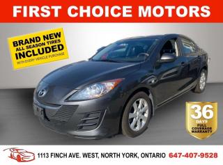 Welcome to First Choice Motors, the largest car dealership in Toronto of pre-owned cars, SUVs, and vans priced between $5000-$15,000. With an impressive inventory of over 300 vehicles in stock, we are dedicated to providing our customers with a vast selection of affordable and reliable options. <br><br>Were thrilled to offer a used 2010 Mazda MAZDA3 GS, grey color with 133,000km (STK#7179) This vehicle was $7490 NOW ON SALE FOR $6490. It is equipped with the following features:<br>- Manual Transmission<br>- Bluetooth<br>- Alloy wheels<br>- Power windows<br>- Power locks<br>- Power mirrors<br>- Air Conditioning<br><br>At First Choice Motors, we believe in providing quality vehicles that our customers can depend on. All our vehicles come with a 36-day FULL COVERAGE warranty. We also offer additional warranty options up to 5 years for our customers who want extra peace of mind.<br><br>Furthermore, all our vehicles are sold fully certified with brand new brakes rotors and pads, a fresh oil change, and brand new set of all-season tires installed & balanced. You can be confident that this car is in excellent condition and ready to hit the road.<br><br>At First Choice Motors, we believe that everyone deserves a chance to own a reliable and affordable vehicle. Thats why we offer financing options with low interest rates starting at 7.9% O.A.C. Were proud to approve all customers, including those with bad credit, no credit, students, and even 9 socials. Our finance team is dedicated to finding the best financing option for you and making the car buying process as smooth and stress-free as possible.<br><br>Our dealership is open 7 days a week to provide you with the best customer service possible. We carry the largest selection of used vehicles for sale under $9990 in all of Ontario. We stock over 300 cars, mostly Hyundai, Chevrolet, Mazda, Honda, Volkswagen, Toyota, Ford, Dodge, Kia, Mitsubishi, Acura, Lexus, and more. With our ongoing sale, you can find your dream car at a price you can afford. Come visit us today and experience why we are the best choice for your next used car purchase!<br><br>All prices exclude a $10 OMVIC fee, license plates & registration  and ONTARIO HST (13%)