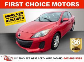 Welcome to First Choice Motors, the largest car dealership in Toronto of pre-owned cars, SUVs, and vans priced between $5000-$15,000. With an impressive inventory of over 300 vehicles in stock, we are dedicated to providing our customers with a vast selection of affordable and reliable options. <br><br>Were thrilled to offer a used 2012 Mazda MAZDA3 GS SKYACTIV, red color with 120,000km (STK#7180) This vehicle was $8990 NOW ON SALE FOR $7990. It is equipped with the following features:<br>- Manual Transmission<br>- Sunroof<br>- Heated seats<br>- Bluetooth<br>- Alloy wheels<br>- Power windows<br>- Power locks<br>- Power mirrors<br>- Air Conditioning<br><br>At First Choice Motors, we believe in providing quality vehicles that our customers can depend on. All our vehicles come with a 36-day FULL COVERAGE warranty. We also offer additional warranty options up to 5 years for our customers who want extra peace of mind.<br><br>Furthermore, all our vehicles are sold fully certified with brand new brakes rotors and pads, a fresh oil change, and brand new set of all-season tires installed & balanced. You can be confident that this car is in excellent condition and ready to hit the road.<br><br>At First Choice Motors, we believe that everyone deserves a chance to own a reliable and affordable vehicle. Thats why we offer financing options with low interest rates starting at 7.9% O.A.C. Were proud to approve all customers, including those with bad credit, no credit, students, and even 9 socials. Our finance team is dedicated to finding the best financing option for you and making the car buying process as smooth and stress-free as possible.<br><br>Our dealership is open 7 days a week to provide you with the best customer service possible. We carry the largest selection of used vehicles for sale under $9990 in all of Ontario. We stock over 300 cars, mostly Hyundai, Chevrolet, Mazda, Honda, Volkswagen, Toyota, Ford, Dodge, Kia, Mitsubishi, Acura, Lexus, and more. With our ongoing sale, you can find your dream car at a price you can afford. Come visit us today and experience why we are the best choice for your next used car purchase!<br><br>All prices exclude a $10 OMVIC fee, license plates & registration  and ONTARIO HST (13%)