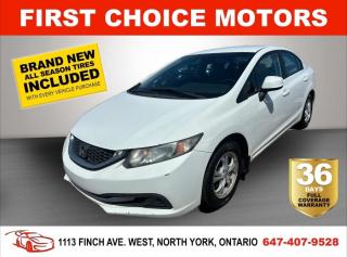 Used 2013 Honda Civic LX ~AUTOMATIC, FULLY CERTIFIED WITH WARRANTY!!!~ for sale in North York, ON