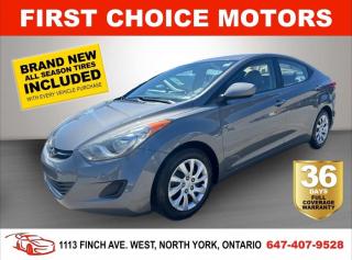 Welcome to First Choice Motors, the largest car dealership in Toronto of pre-owned cars, SUVs, and vans priced between $5000-$15,000. With an impressive inventory of over 300 vehicles in stock, we are dedicated to providing our customers with a vast selection of affordable and reliable options. <br><br>Were thrilled to offer a used 2013 Hyundai Elantra GL, grey color with 95,000km (STK#7191) This vehicle was $12990 NOW ON SALE FOR $10990. It is equipped with the following features:<br>- Automatic Transmission<br>- Heated seats<br>- Bluetooth<br>- Power windows<br>- Power locks<br>- Power mirrors<br>- Air Conditioning<br><br>At First Choice Motors, we believe in providing quality vehicles that our customers can depend on. All our vehicles come with a 36-day FULL COVERAGE warranty. We also offer additional warranty options up to 5 years for our customers who want extra peace of mind.<br><br>Furthermore, all our vehicles are sold fully certified with brand new brakes rotors and pads, a fresh oil change, and brand new set of all-season tires installed & balanced. You can be confident that this car is in excellent condition and ready to hit the road.<br><br>At First Choice Motors, we believe that everyone deserves a chance to own a reliable and affordable vehicle. Thats why we offer financing options with low interest rates starting at 7.9% O.A.C. Were proud to approve all customers, including those with bad credit, no credit, students, and even 9 socials. Our finance team is dedicated to finding the best financing option for you and making the car buying process as smooth and stress-free as possible.<br><br>Our dealership is open 7 days a week to provide you with the best customer service possible. We carry the largest selection of used vehicles for sale under $9990 in all of Ontario. We stock over 300 cars, mostly Hyundai, Chevrolet, Mazda, Honda, Volkswagen, Toyota, Ford, Dodge, Kia, Mitsubishi, Acura, Lexus, and more. With our ongoing sale, you can find your dream car at a price you can afford. Come visit us today and experience why we are the best choice for your next used car purchase!<br><br>All prices exclude a $10 OMVIC fee, license plates & registration  and ONTARIO HST (13%)