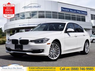 Sunroof,  Heated Seats,  Memory Seats,  Blind Spot Detection,  Park Assist!
 
    Setting the pace for more than 30 years, this 3 Series is still the world leading mid size luxury sedan with a long and successful heritage. This  2013 BMW 3 Series is fresh on our lot in Abbotsford. 
 
This 2013 BMW 3 Series is a well rounded and highly desirable premium luxury vehicle. Whether you find yourself drawn to its sporty driving character or its luxury cabin, this 3 Series is a clear leader in its competitive class. If you want a practical luxury sport sedan that delivers on both comfort and excellent driving characteristics, then look no further.This  sedan has 133,850 kms. Its  nice in colour  . It has a 8 speed automatic transmission and is powered by a  241HP 2.0L 4 Cylinder Engine.   This vehicle has been upgraded with the following features: Sunroof,  Heated Seats,  Memory Seats,  Blind Spot Detection,  Park Assist,  Synthetic Leather,  Bluetooth. 
 
To apply right now for financing use this link : https://www.fraservalleypreowned.ca/abbotsford-car-loan-application-british-columbia
 
 

| Our Quality Guarantee: We maintain the highest standard of quality that is required for a Pre-Owned Dealership to operate in an Auto Mall. We provide an independent 360-degree inspection report through licensed 3rd Party mechanic shops. Thus, our customers can rest assured each vehicle will be a reliable, and responsible purchase.  |  Purchase Disclaimer: Your selected vehicle may have a differing finance and cash prices. When viewing our vehicles on third party  marketplaces, please click over to our website to verify the correct price for the vehicle. The Sale Price on third party websites will always reflect the Finance Price of our vehicles. If you are making a Cash Purchase, please refer to our website for the Cash Price of the vehicle.  | All prices are subject to and do not include, a $995 Finance Fee, and a $695 Document Fee.   These fees as well as taxes, are included in all listed listed payment quotes. Please speak with Dealer for full details and exact numbers.  o~o