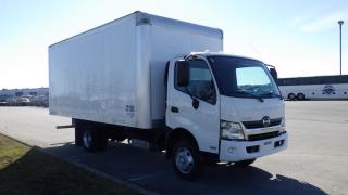 2020 Hino 155 Cube Van, 2 door, 4 cylinder Diesel, automatic, cruise control, air conditioning, power windows, white exterior. Windows Locks, Exhaust Brake, Heated Mirror, Clarion Head Unit, AM/FM Radio, Cd Player Aux, AC Override, Folding Middle Seat, Aluminum Tailgate ramp, Textured Step for Tailgate, 12V Outlet. Box Dimensions length 18 feet 8 feet 2 inches Wide, Height 7 feet. Wheelbase 161 inches. Certification and Decal valid until November 2024. $77,850.00 plus $375 processing fee, $78,225.00 total payment obligation before taxes.  Listing report, warranty, contract commitment cancellation fee, financing available on approved credit (some limitations and exceptions may apply). All above specifications and information is considered to be accurate but is not guaranteed and no opinion or advice is given as to whether this item should be purchased. We do not allow test drives due to theft, fraud and acts of vandalism. Instead we provide the following benefits: Complimentary Warranty (with options to extend), Limited Money Back Satisfaction Guarantee on Fully Completed Contracts, Contract Commitment Cancellation, and an Open-Ended Sell-Back Option. Ask seller for details or call 604-522-REPO(7376) to confirm listing availability.