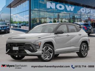 <b>Cooled Seats,  Navigation,  Premium Audio,  360 Camera,  Sunroof!</b><br> <br> <br> <br>  Prepared for adventure, you can take this Kona out to connect with nature without ever losing connection to our high paced society. <br> <br>With more versatility than its tiny stature lets on, this Kona is ready to prove that big things can come in small packages. With an incredibly long feature list, this Kona is incredibly safe and comfortable, compatible with just about anything, and ready for lifes next big adventure. For distilled perfection in the busy crossover SUV segment, this Kona is the obvious choice.<br> <br> This cyber grey SUV  has an automatic transmission and is powered by a  190HP 1.6L 4 Cylinder Engine.<br> This vehicles price also includes $2984 in additional equipment.<br> <br> Our Konas trim level is N Line Ultimate AWD w/Two-Tone Roof. Endless thrills and excitement are assured in this Kona N Line Ultimate, with performance upgrades and aggressive styling, as well as ventilated and heated seats, inbuilt navigation, Bose premium audio, and a 360 camera system. Also standard include heated steering wheel, adaptive cruise control, upgraded aluminum wheels, remote engine start, and an immersive dual-LCD dash display with a 12.3-inch infotainment screen bundled with Apple CarPlay, Android Auto and Bluelink+ selective service internet access. Safety features also include blind spot detection, lane keeping assist with lane departure warning, front pedestrian braking, and forward collision mitigation. This vehicle has been upgraded with the following features: Cooled Seats,  Navigation,  Premium Audio,  360 Camera,  Sunroof,  Climate Control,  Heated Steering Wheel. <br><br> <br/> See dealer for details. <br> <br><br> Come by and check out our fleet of 20+ used cars and trucks and 80+ new cars and trucks for sale in Ottawa.  o~o