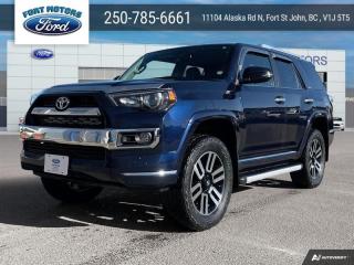 <b>Leather Seats,  Navigation,  Heated Seats,  Memory Seats,  Rear View Camera!</b><br> <br>  Compare at $47840 - Our Price is just $46000! <br> <br>   The 2018 Toyota 4Runner offers a refined interior and excellent 4x4 capability. This  2018 Toyota 4Runner is for sale today in Fort St John. <br> <br>The refreshed 2018 Toyota 4Runner is a capable quality built 4x4 SUV. This rugged family SUV can offer the best of both worlds having a refined technologically advanced interior with excellent off road capabilities. Ready for any adventure you set out to, the reliability that the 4Runner can offer will never leave you stranded, and will keep asking for more. All in all, this 2018 4Runner is convenient and comfortable at all times and on any road surface.This  SUV has 71,271 kms. Its  nice in colour  . It has a 5 speed automatic transmission and is powered by a  270HP 4.0L V6 Cylinder Engine.  It may have some remaining factory warranty, please check with dealer for details. <br> <br> Our 4Runners trim level is SR5. The 2018 Toyota 4Runner SR5 Package is precision tuned from the factory to the highest standards, built to withstand any off road terrain while still maintaining car like handling. Options include speed sensing steering, lock up torque converter, transmission cooler and part time or full time four wheel drive. Styled very aggressively and masculine, the exterior includes heated wipers, heated power mirrors with turn signal indicators, tailgate and door power locks, LED brake lights, front fog lamps and roof rack rails. Interior options include a 6.1 inch display screen with navigation, advanced voice recognition, Bluetooth and USB capability, integrated SIrius XM satellite radio, heated front power bucket seats, leather steering wheel with cruise control and audio commands, leather seats front and rear, remote key less entry, cruise control, manual air conditioning, 6 power outlets, power windows, front and rear center armrests, low tire pressure warning, a back up camera and multiple passenger safety airbags. This vehicle has been upgraded with the following features: Leather Seats,  Navigation,  Heated Seats,  Memory Seats,  Rear View Camera,  Siriusxm,  Bluetooth. <br> <br>To apply right now for financing use this link : <a href=https://www.fortmotors.ca/apply-for-credit/ target=_blank>https://www.fortmotors.ca/apply-for-credit/</a><br><br> <br/><br><br> Come by and check out our fleet of 40+ used cars and trucks and 80+ new cars and trucks for sale in Fort St John.  o~o