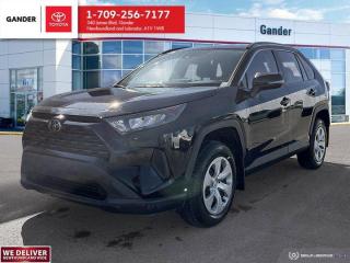 New Price!2021 Toyota RAV4 LE 8-Speed Automatic AWD 2.5L 4-Cylinder DOHCMidnight Black MetallicALL CREDIT APPLICATIONS ACCEPTED! ESTABLISH OR REBUILD YOUR CREDIT HERE. APPLY AT https://steeleadvantagefinancing.com/?dealer=7148 We know that you have high expectations in your car search in NL. So, if youre in the market for a pre-owned vehicle that undergoes our exclusive inspection protocol, stop by Gander Toyota. Were confident we have the right vehicle for you. Here at Gander Toyota, we enjoy the challenge of meeting and exceeding customer expectations in all things automotive.**Market Value Pricing**, AWD, Cloth, Active Cruise Control, Air Conditioning, Apple CarPlay/Android Auto, Auto High-beam Headlights, Exterior Parking Camera Rear, Heated Front Bucket Seats, RAV4 LE Grade.Toyota Certified Details:* 6 months / 10,000 km Powertrain. Optional Extra Care Protection. $0 Deductible* 24-hour Roadside Assistance* Zero Deductible / Complimentary First Oil & Filter Change (6 mos/8,000 km, whichever comes first) / FREE tank of gas / Warranty Honoured at over 1,500 Toyota Dealers in Canada and the U.S. / CARFAX Vehicle History Reports* 7 days / 1,500 kms Exchange Privilege* 160-point inspection* Through Toyota Financial Services, you can take advantage of our special Toyota Certified Used Vehicle Rates. 24 months - 5.39%, 36 months - 6.39%, 48 months - 6.69%, 60 months - 6.89%, 72 months - 7.09%Steele Auto Group is the most diversified group of automobile dealerships in Atlantic Canada, with 34 dealerships selling 27 brands and an employee base of over 1000. Sales are up by double digits over last year and the plan going forward is to expand further into Atlantic Canada. PLEASE CONFIRM WITH US THAT ALL OPTIONS, FEATURES AND KILOMETERS ARE CORRECT.Awards:* ALG Canada Residual Value Awards