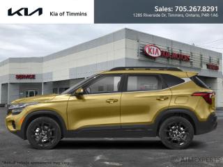 <b>Leather Seats,  Remote Start,  HUD,  Premium Audio,  Navigation!</b><br> <br> <br> <br>  Explore your world in this boldly designed 2024 Seltos, with advanced technology and adaptability. <br> <br>This 2024 Seltos earns its place in the Kia lineup, thanks to its alluring styling, spacious cabin and fun-to-drive edge. New updates for this model year ensure that this fabulous subcompact crossover is up to the task for all your urban activities and even long haul adventures. This Kia Seltos is built to do everything you do.<br> <br> This valais green SUV  has a 8 speed automatic transmission and is powered by a  195HP 1.6L 4 Cylinder Engine.<br> <br> Our Seltoss trim level is X-Line. This rugged Seltos X-Line features upgraded black alloy wheels, Bose Premium audio and a drivers heads up display. This trim also offers ventilated and heated front seats, inbuilt navigation, a power liftgate for rear cargo access and adaptive cruise control, along with a glass sunroof, LED headlights, a heated steering wheel, and Sofino leather upholstery. Additional features include proximity keyless entry with push button start, remote start, climate control, heated front seats, cruise control, and an upgraded 10.25-inch infotainment screen with Apple CarPlay and Android Auto. Safety features include blind spot detection, lane keeping assist with lane departure warning, front and rear collision mitigation, and a rearview camera. This vehicle has been upgraded with the following features: Leather Seats,  Remote Start,  Hud,  Premium Audio,  Navigation,  Cooled Seats,  Adaptive Cruise Control. <br><br> <br>To apply right now for financing use this link : <a href=https://www.kiaoftimmins.com/timmins-ontario-car-loan-application target=_blank>https://www.kiaoftimmins.com/timmins-ontario-car-loan-application</a><br><br> <br/> See dealer for details. <br> <br>As a local, family owned and operated dealership we look to be your number one place to buy your new vehicle! Kia of Timmins has been serving a large community across northern Ontario since 2001 and focuses highly on customer satisfaction. Our #1 priority is to make you feel at home as soon as you step foot in our dealership. Family owned and operated, our business is in Timmins, Ontario the city with the heart of gold. Also positioned near many towns in which we service such as: South Porcupine, Porcupine, Gogama, Foleyet, Chapleau, Wawa, Hearst, Mattice, Kapuskasing, Moonbeam, Fauquier, Smooth Rock Falls, Moosonee, Moose Factory, Fort Albany, Kashechewan, Abitibi Canyon, Cochrane, Iroquois falls, Matheson, Ramore, Kenogami, Kirkland Lake, Englehart, Elk Lake, Earlton, New Liskeard, Temiskaming Shores and many more.We have a fresh selection of new & used vehicles for sale for you to choose from. If we dont have what you need, we can find it! All makes and models are within our reach including: Dodge, Chrysler, Jeep, Ram, Chevrolet, GMC, Ford, Honda, Toyota, Hyundai, Mitsubishi, Nissan, Lincoln, Mazda, Subaru, Volkswagen, Mini-vans, Trucks and SUVs.<br><br>We are located at 1285 Riverside Drive, Timmins, Ontario. Too far way? We deliver anywhere in Ontario and Quebec!<br><br>Come in for a visit, call 1-800-661-6907 to book a test drive or visit <a href=https://www.kiaoftimmins.com>www.kiaoftimmins.com</a> for complete details. All prices are plus HST and Licensing.<br><br>We look forward to helping you with all your automotive needs!<br> o~o